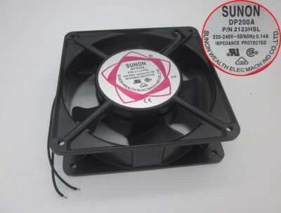 SUNON DP200A AC fan 2123HSL 220V 12038 cabinet cooling fan 120mm 2-Wire - Image 1 of 4