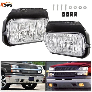 Bumper Fog Lights Lamps Left+Right Fit For 2003-2006 Chevy Silverado Avalanche - Picture 1 of 14