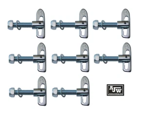 8 x Drop Lock Fastener M8 x 38mm Zinc Plated Horseboxes Trailer Trucks Tail Gate - Imagen 1 de 5