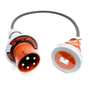 63amp To 32amp 3 Phase Événements Ceeform Adaptateur Câble. 3P+N+E 400V. H07RN-F - Picture 1 of 2