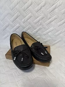 Michael Kors Daisy Driving Moccasin Black Leather Flats Loafers Women’s Size 6M - Picture 1 of 14
