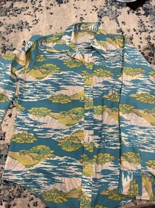 Camisa hawaiana vintage Van Heusen Gear manga larga XL - Imagen 1 de 9