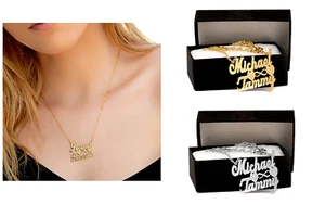 Collar Personalizado Plata Esterlina Nombre Parejas con Diseño Corazón Infinito 2023 - Imagen 1 de 12