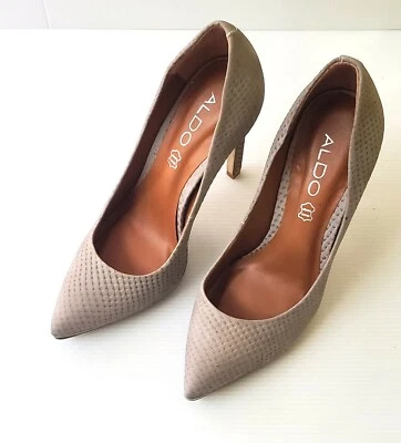 Nuevos Zapatos Para Mujer Aldo Talla 6 Gris Tacones Altos Estilo KRISTINA-13 Texturizados Foto 1 de 4