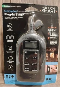 JASCO Digital MY TOUCH SMART Simple Set Plug-In Timer Indoor/Outdoor New In Box - Picture 1 of 2