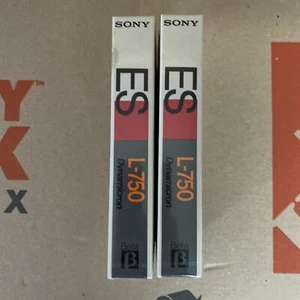 Sony ES L-750 Betamax Video Cassette Tapes (2)-NEW- Sealed - Picture 1 of 2