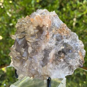 524g 11x10x5cm Spiky White and pink Calcite Grey Fluorite from Balochistan, Paki - Picture 1 of 3