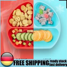 Silicone Baby Feeding Dish with Suction Dinner Plates Children Eating Dinnerware