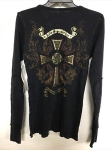 NWT Royal Underground Men l/s navy blue  thermal shirt cross $195 85015 - Picture 1 of 9