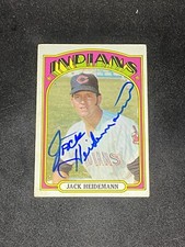 Jack Heidemann 1972 Topps #374 Cleveland Indians Auto Autographed Signed Card
