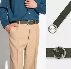 GUCCI GG Gürtel Belt Interlocking Schnalle GG Buckle mit Staub Tasche Unisex 80 - Bild 1 von 19