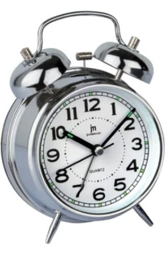 Sveglia Vintage Analogica Campana Movimento Continuo Argento JM JA-7041C - Immagine 1 di 1
