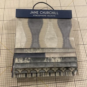 Jane Churchill Atmosphere Velvet Discontinued Fabric Book. Idea For Crafts. - Picture 1 of 21