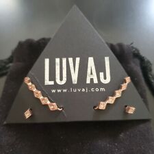 NWOT LUV AJ "Diamond Kite" Crawler Earring Set - 14K Rose Gold - New 