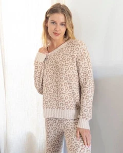 SPLENDID Damen Fuzzy PJ Pyjama 2-teiliges Set Snow Leopard  - Bild 1 von 12