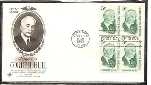 US Scott # 1235 Cordell hull FDC. BLK$. Artcraft Cachet. - Picture 1 of 1