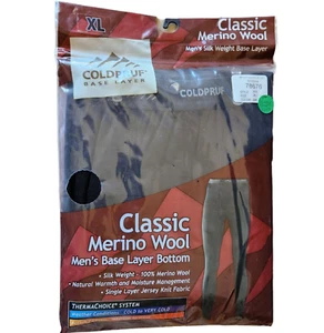 ColdPruf Men's Merino Wool Base Layer XL 40 - 42  Black Classic Cold Very Cold - Picture 1 of 5