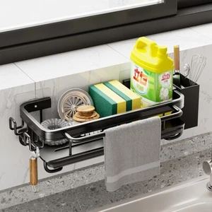 Kitchen Bathroom Shower Laundry Tap Caddy Shelf Organiser Rack Storage Holder - Picture 1 of 16