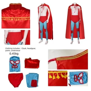 Nacho Libre Cosplay Kostüm Mexikaner Wrestling Unisex Deluxe Umhang volle Outfits - Bild 1 von 7