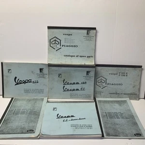 Vespa: Catalogue of Spare Parts ~ Multiple Models ~ English & Italian ~ 7 Pack - Picture 1 of 24