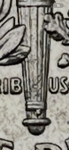 2022 P 10 Cent Coin Die Chip Error - Picture 1 of 3