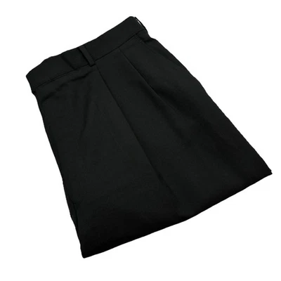 Pantalones de vestir Hickey Freeman para hombre negros 38x33 lana forro parcial plisado puños Foto 1 de 4