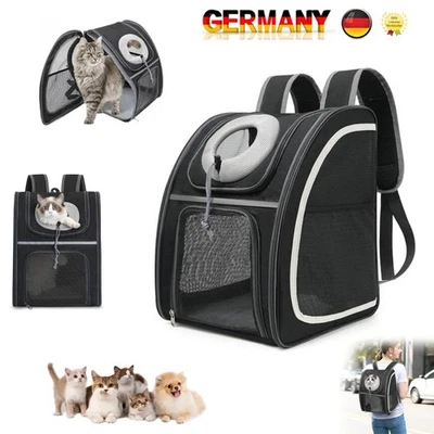 Haustier Tragetasche Transportrucksack Rucksack Katzen Hunde Atmungsaktiv 9kg - Bild 1 von 4