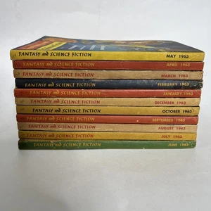 1963 Magazine of Fantasy & Science Fiction - 11 Issues Near Complete Set - Imagen 1 de 15