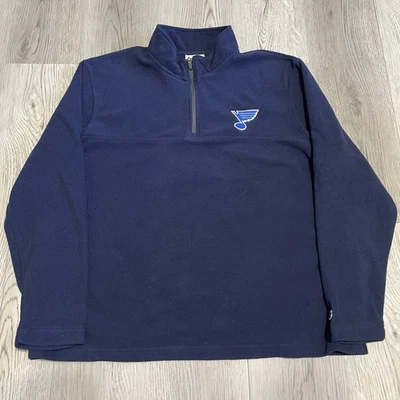 Толстовка флисовая St Louis Blues взрослая XL очень большая темно-синяя чемпионская мужская - Изображение 1 из 4