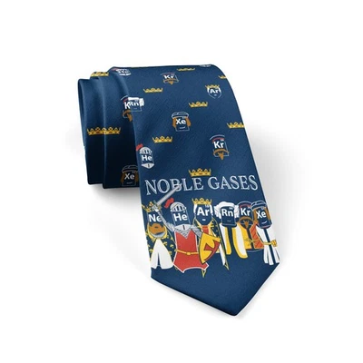 Noble Gases Necktie Funny Neckties for Men Science Teacher Tie Mens Novelty - Image 1 of 4