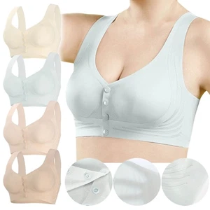 Damen Bequemer Stütz BH Weich Kabellos Atmungsaktiv Alltag T-Shirt - Bild 1 von 36