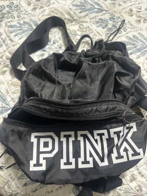 Victoria's Secret Pink Convertible Backpack Fanny Pack Black - Image 1 of 4