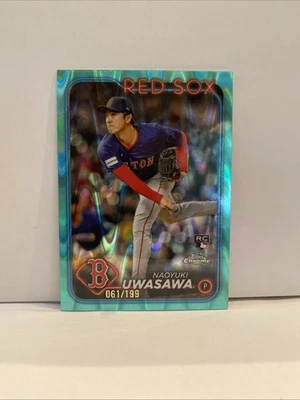 2024 Topps Chrome Naoyuki Uwasama #USC9 Aqua Lava Refractor /199 RC - Image 1 of 2