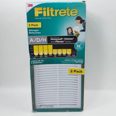 2-PK Filtrete A/D/H HEPA Allergen Reduction Air Purifier Filter Honeywell Holmes - Image 1 of 4