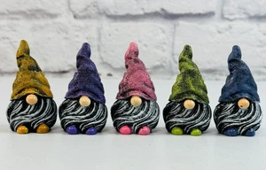 *BRAND NEW* 3” Resin Fairy Garden Mini Set of 5 Gnomes Statue Miniature Outdoor - Picture 1 of 2