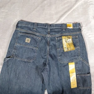 Vintage Lee Carpenter Dungarees Jeans Mens 38x32 Skater Grunge Y2K NEW - Picture 1 of 11