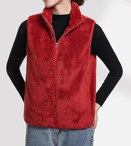 Epic Threads Faux Fur Maroon Vest Little Girls Size Small - Picture 1 of 7