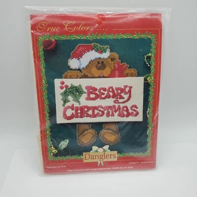 Kit de punto de cruz True Color Danglers Beary Navidad contado Nos Srk70030 Algodón Foto 1 de 4