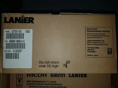 Cartucho de tóner negro genuino Lanier 410307 5218 nuevo en caja Foto 1 de 2