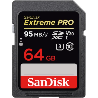 Sandisk 64GB FS Extreme Pro V30 4K HD SD card for Nikon D7500 D7200 D7100 D7000 - Image 1 of 3