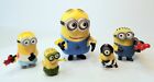 Lot of Five Despicable Me Minion Figures PVC Plastic Thinkway Toys 2" +