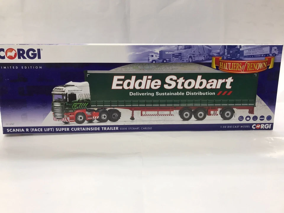 Corgi CC13747, Scania R (Face Lift) Super Curtainside Trailer, Eddie Stobart - Image 1 of 4