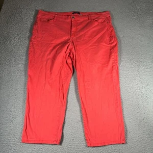 Bandolino Pants Womens 18 Coral Red Orange Selene Casual Pockets Ladies - Picture 1 of 9