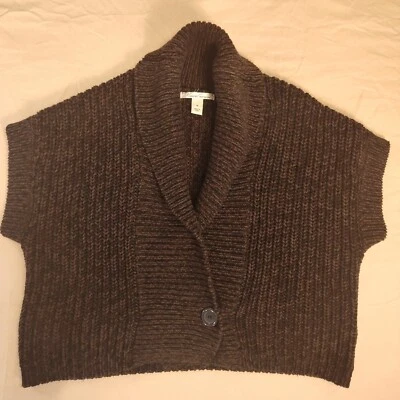 Cárdigan corto acanalado marrón Kenneth Cole New York para mujer  Foto 1 de 4