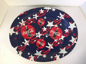 Coca Cola HARD PLASTIC 17 1/2" X 14" X 1 5/8 PLATTER GREAT CONDITION 4th OF JULY - Picture 1 of 6