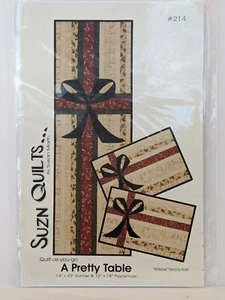 A Pretty Table Runner Placements Quilt As You Go Pattern #214 Suzn Quilts Gift - Picture 1 of 2