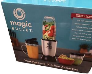 Magic Bullet 250 Watt Motor Blender And Mixer Set With Cups Stainless Steel