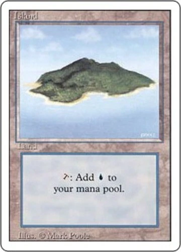 Island (Green) ~ Near Mint 3rd Edition Revised MTG Magic UltimateMTG Land Card - Image 1 of 1