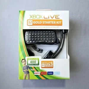 Xbox 360 Starter Kit - Chatpad, Headset, 12 Month Live Gold + 400 Pts NEW SEALED - Picture 1 of 12