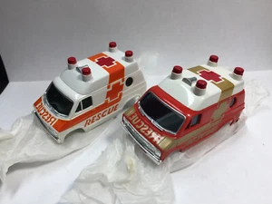 AFX DODGE RESCUE Van pair of Bodies Aurora ~ NEW ~ SPECIAL $25 PRICE Case Fresh - Picture 1 of 4